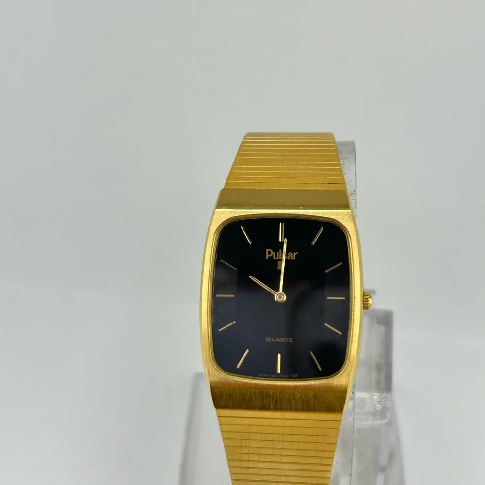 Pulsar Men's Gold Toned Stainless Steel Band Analog Watch #211 5D3315*